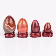 (a-4 pcs set) Natural Red Agate Yoni Egg Set Undrill Crystal Stone Massage Ball For Women Kegel Exercise Pelvic Floor Muscle Health Care Tool