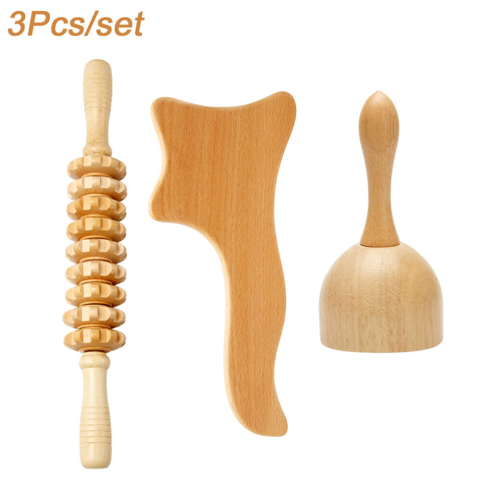 Dechoicelife Green (A-) Wood Therapy Massage Tools,Wooden Massager Roller,Gua Sha Cup,Maderoterapia Kit For Lymphatic Drainage,Anti Cellulite