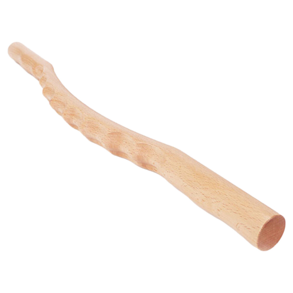 Dechoicelife (A-52Cm) Beech Wood Scraping Stick Guasha Scraping Stick Muscle Relax Massage Scraper Body Neck Back Shoulder Waist Leg Massage Tools