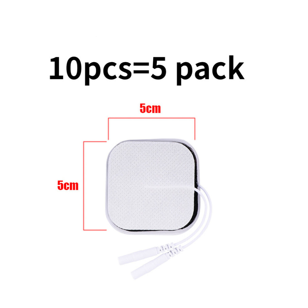 Dechoicelife (A-10Pcs 5X5cm) Tens Ems Electrode Pads Non-Woven Self Adhesive Replacement Patch For Tens Acupuncture Physiotherapy Machine Muscle Stimulator