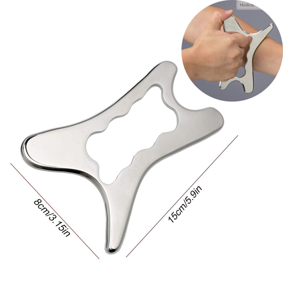Dechoicelife (A-17) Gua Sha Tool Stainless Steel Manual Scraping Massager For Myofascial Release Tissue Mobilization Physical Therapy Skin Care Tool