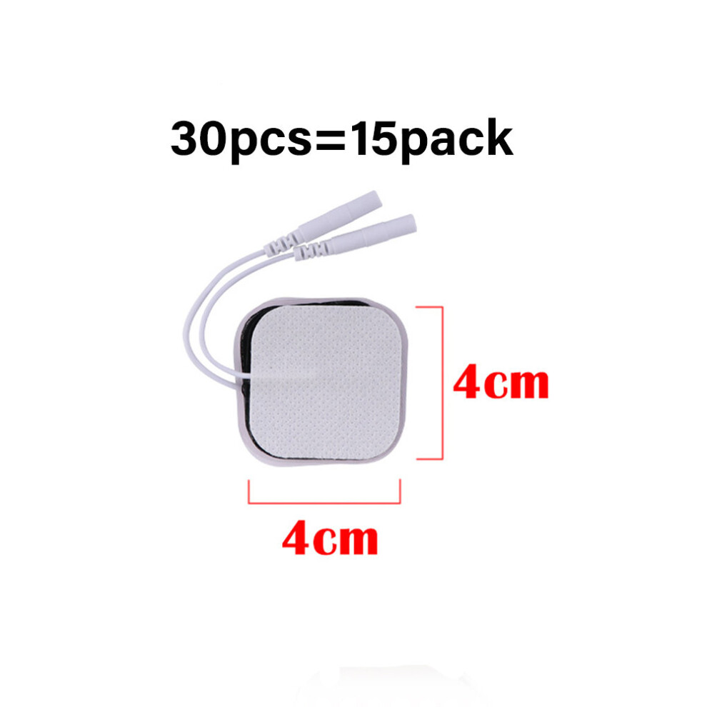 Dechoicelife (A-30Pcs 4X4cm) Tens Ems Electrode Pads Non-Woven Self Adhesive Replacement Patch For Tens Acupuncture Physiotherapy Machine Muscle Stimulator