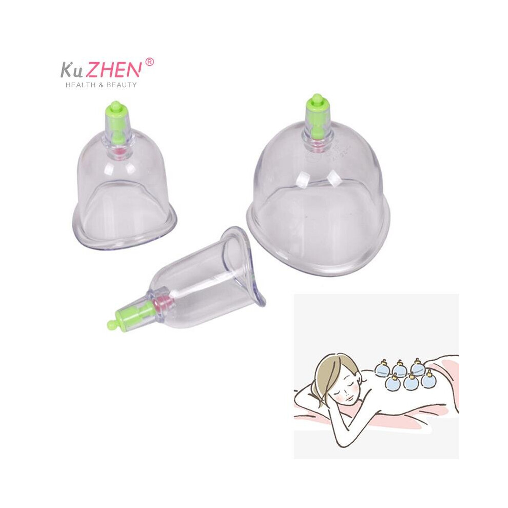 Dechoicelife Traditional 3Pcs Cupping Therapy Cups Effective Healthy Chinese Medical Vacuum Cupping Suction Therapy Device Body Massager
