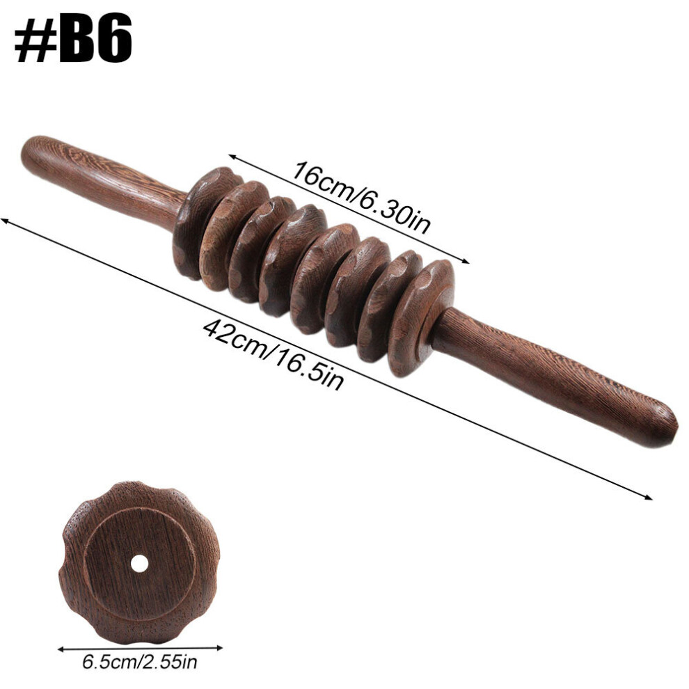 Dechoicelife (A-B6) Wood Therapy Roller Massage Tools, Lymphatic Drainage, Wooden Massage & Muscle Roller Stick Maderoterapia Rolling Body