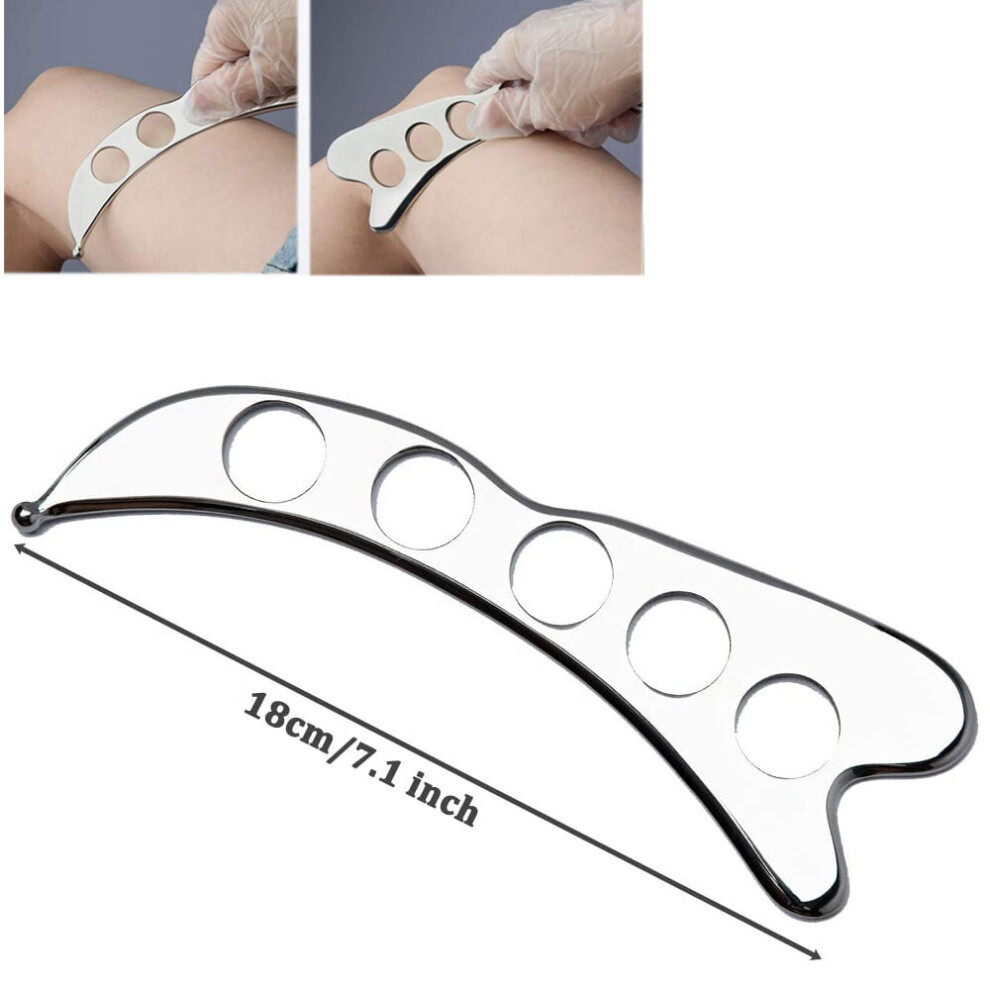 Dechoicelife (A-6) Gua Sha Tool Stainless Steel Manual Scraping Massager For Myofascial Release Tissue Mobilization Physical Therapy Skin Care Tool