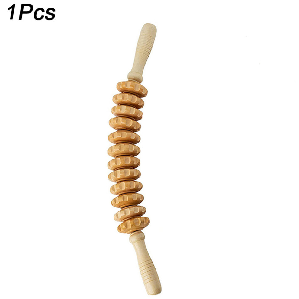 Dechoicelife (A-1Pcs) Manual Massager Wooden Handheld Roller Trigger Point Massager Stick For Fascia,Cellulite,Muscle,Abdomen,Body Therapy Massager