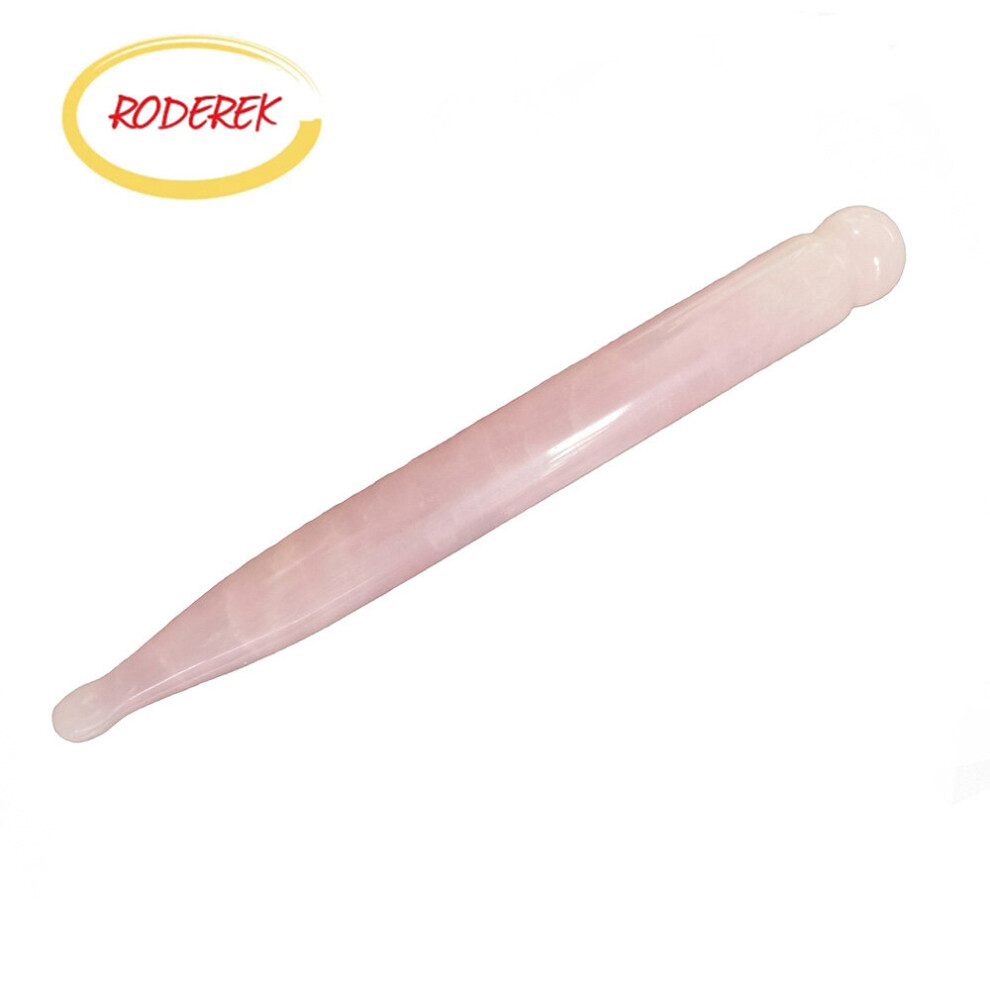 Dechoicelife Pink Natural Rose Quartz Gua Sha Acupoint Massage Guasha Massager Acupuncture Pen