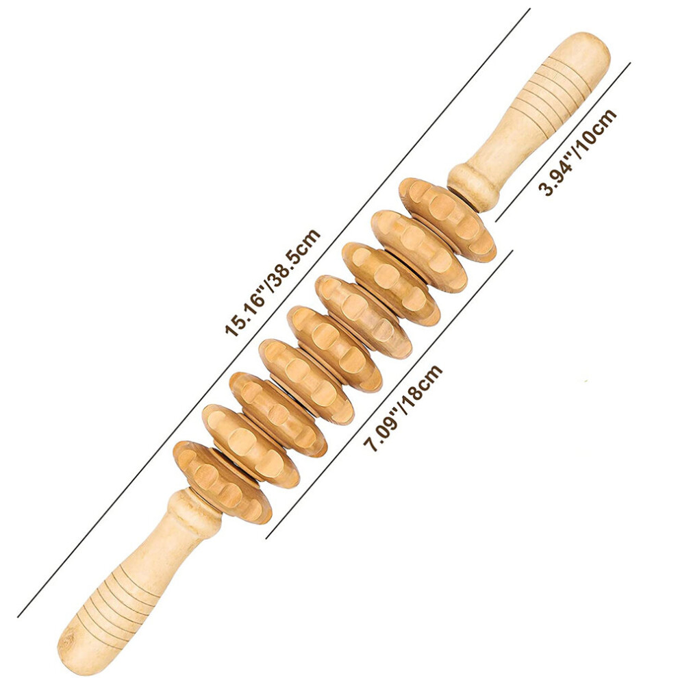 Dechoicelife Wood Therapy Massage Tools,Wooden Massage Muscle Roller Stick -Body Massager For Pain Back Relief,Deep Tissue,Release Cellulite