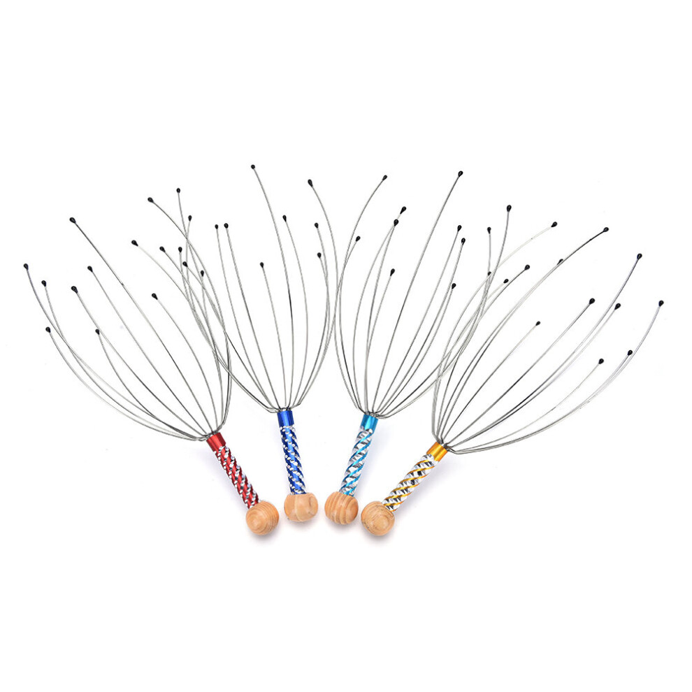 Dechoicelife (A-Random Color) 1Pc Body Head Massage Device Relaxation Octopus Scalp Massager Instrument Scratcher Relieves Tension Relaxation Health Care Tool