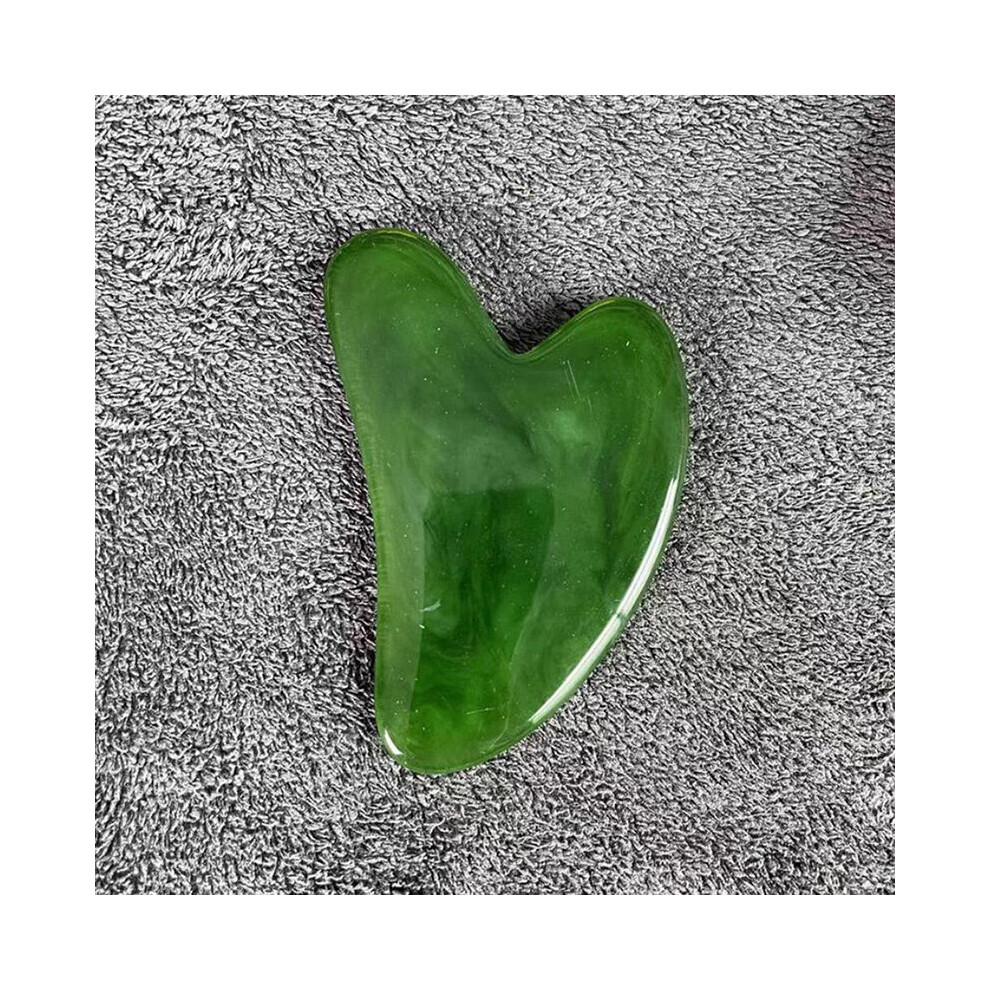 Dechoicelife (A-Chocolate) 1Pcs Beeswax Guasha Scraping Massage Scraper Face Massager Acupuncture Gua Sha Board Acupoint Face Eye Care Spa Massage Tool