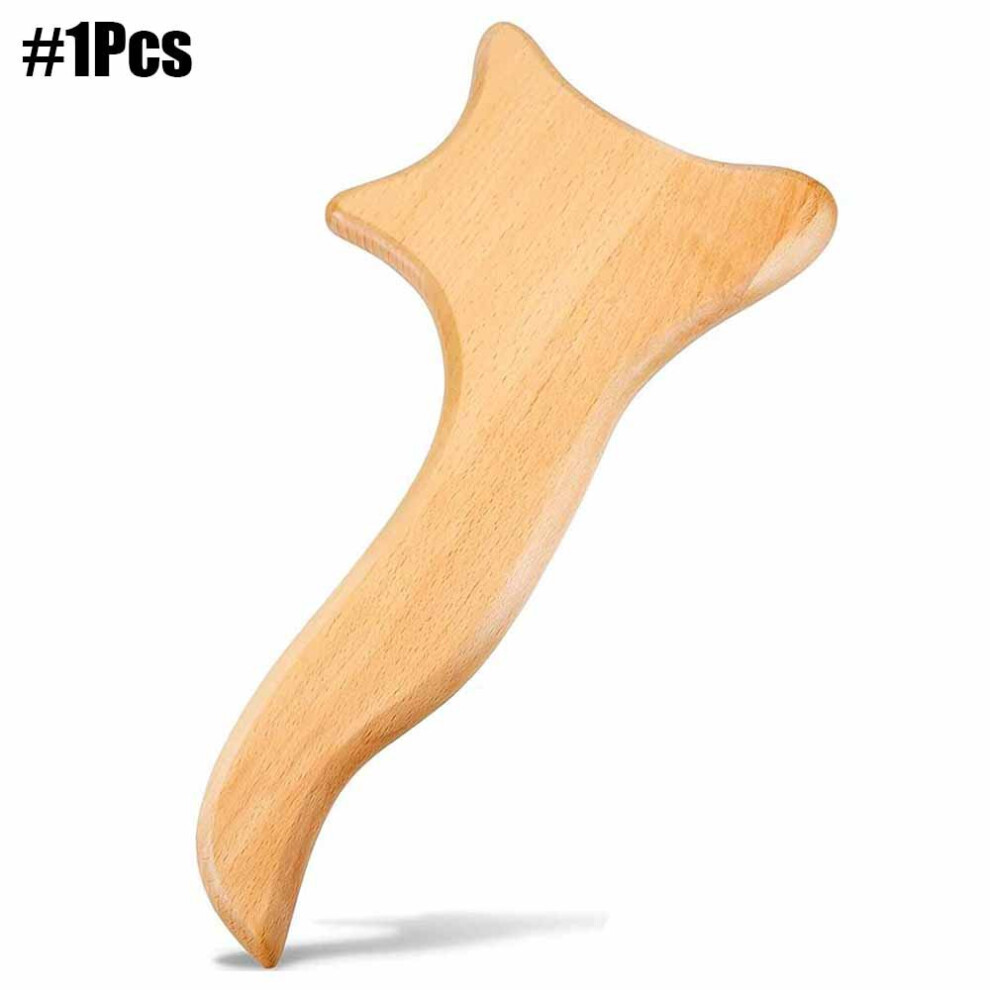 Dechoicelife (A-Auburn) Wood Massage Tools Gua Sha Board Wooden Scraper Massage Roller Stick Lymphatic Drainage Tools For Release Cellulite Sore Muscle