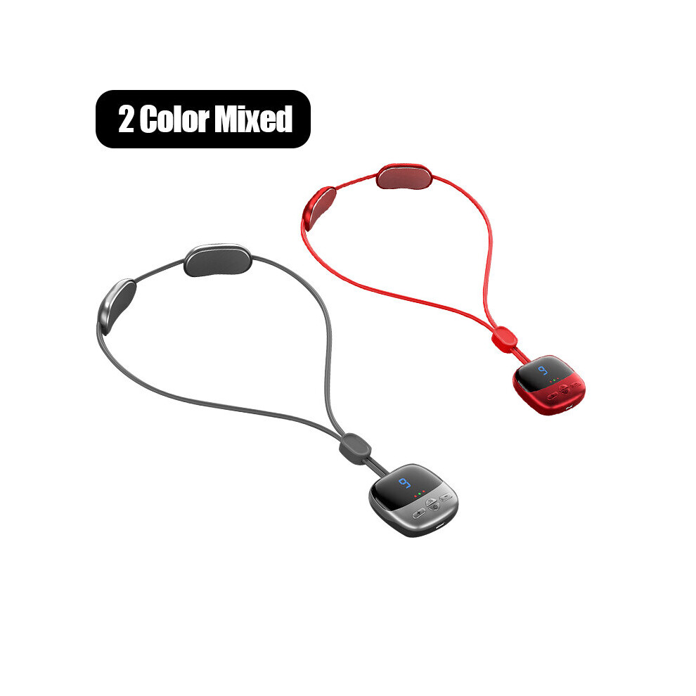 Dechoicelife (A-2 Color Mixed) Smart Cervical Spine Massager Neck Protector With Heating Microcurrent Portable Neck Artifact Dredging Mini Pulse Massage