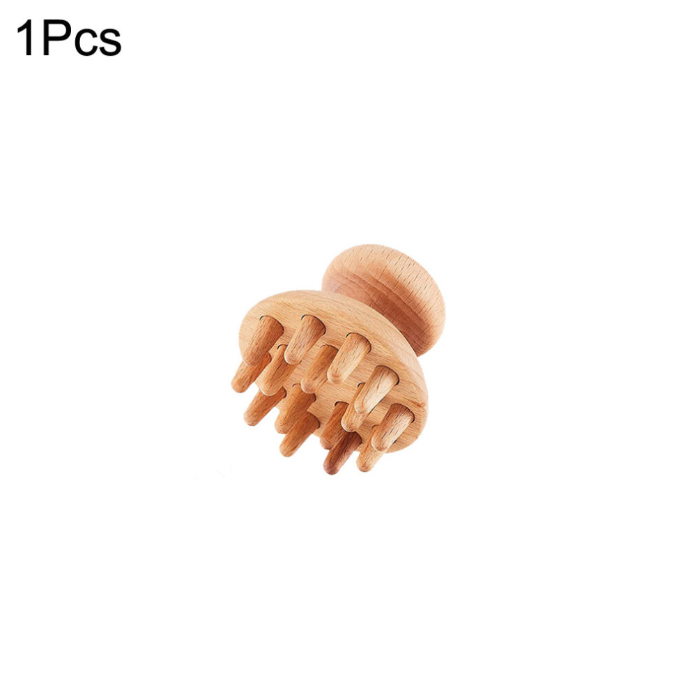 Dechoicelife Red (A-) Wood Therapy Massage Tool Lymphatic Drainage Massager Wooden Swedish Cup Mushroom Massager Anti Cellulite Fascia Massage Roller