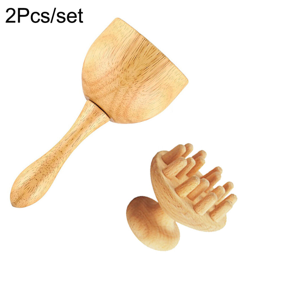 Dechoicelife Gold (A-) Wood Therapy Massage Tool Lymphatic Drainage Massager Wooden Swedish Cup Mushroom Massager Anti Cellulite Fascia Massage Roller