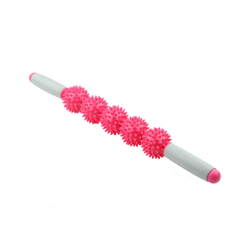 Dechoicelife (A-Pink) Anti Cellulite Massager Stick Anti-Cellulite Trigger Point Stick Body Foot Face Leg Slimming Massage Muscle Roller