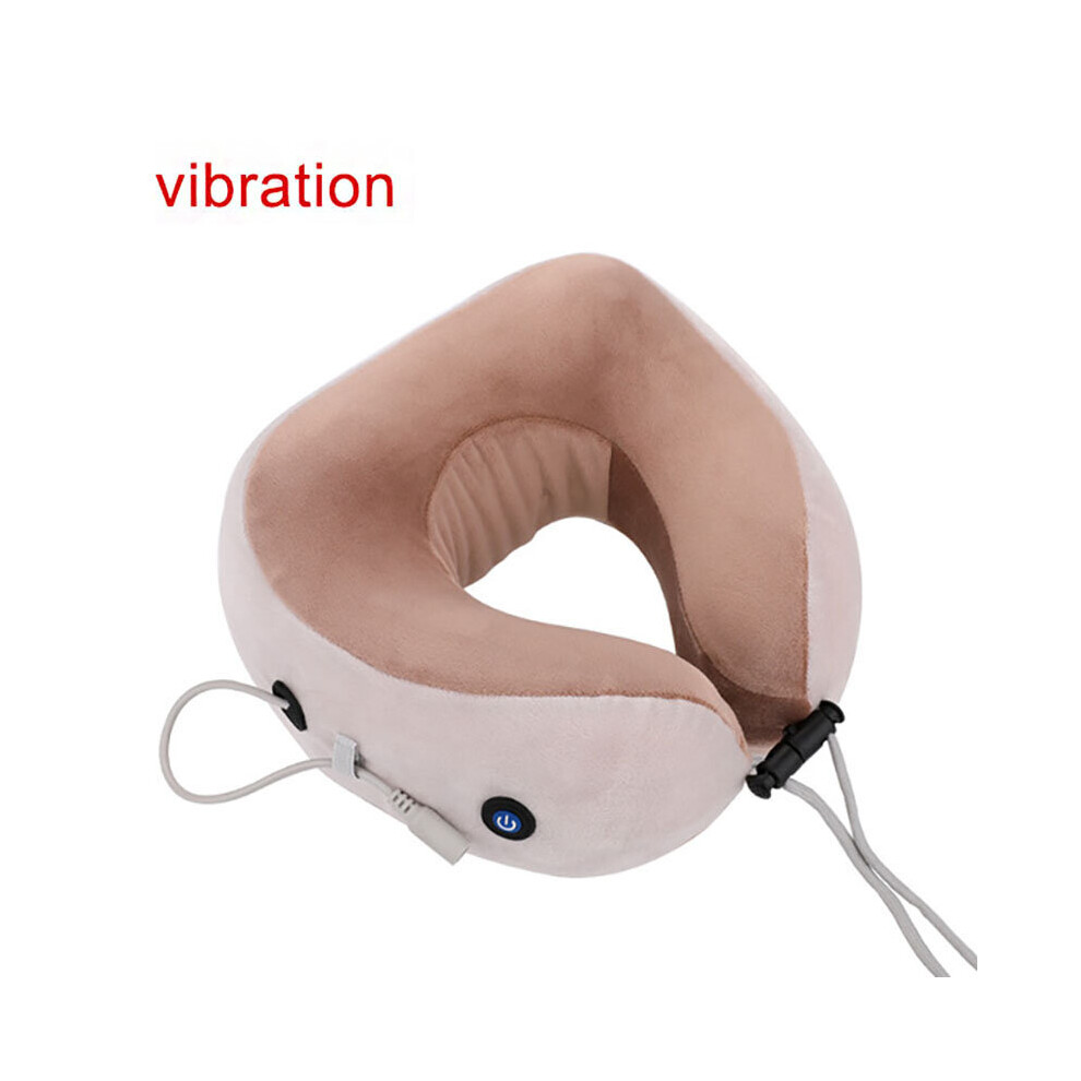 Dechoicelife (A-Type Vibration) Electric Neck Massager U Shaped Pillow Multifunctional Portable Shoulder Cervical Massager Kneading Heating Neck Support Pillow