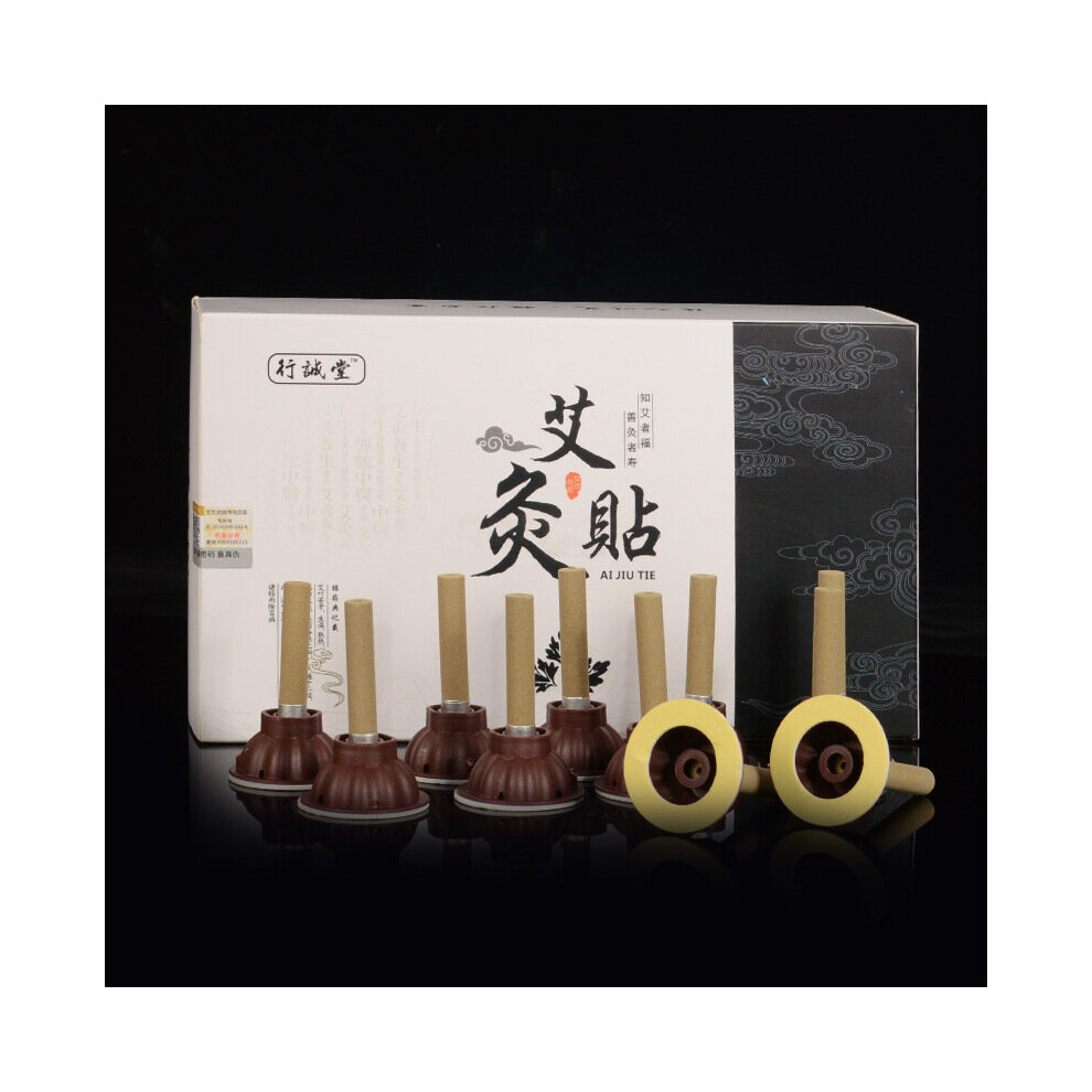 Dechoicelife (A-Thin Type) 60Pcs Packing Moxa Stick Moxibustion Stickers Chinese Medicine Moxas Acupuncture Therapy Massager For Body Warm Uterus Stomach