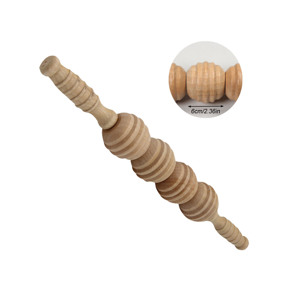 Dechoicelife Wood Therapy Massage Tools Massage Roller Relax Muscles,Relieve Soreness,Body Sculpting,Comfortable Handle & Natural Wood