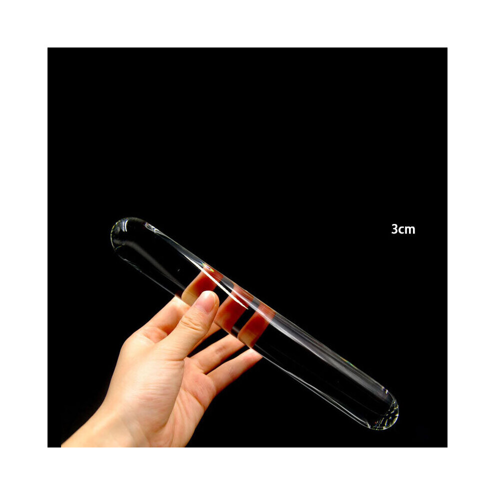 Dechoicelife (A-3Cm) Glass Crystal Massage Stick Meditation Healing Stick Body Massage Stick Kegel Exerciser Body Massage Product