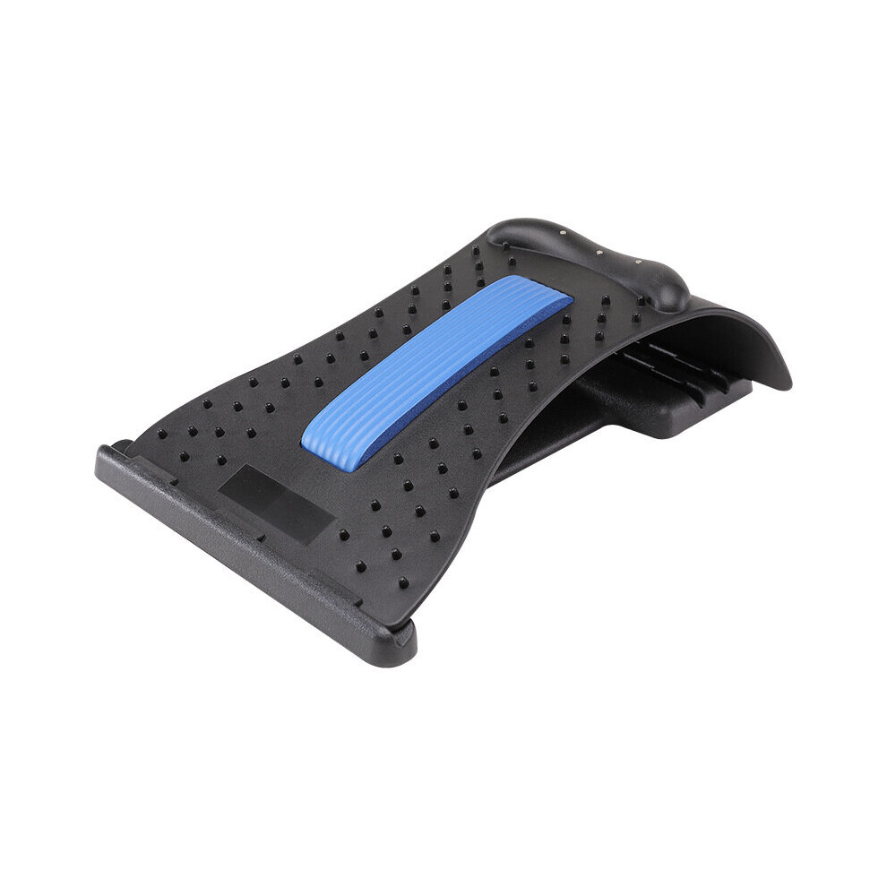 Dechoicelife Blue (A-) Neck Back Massager Stretcher Equipment Massage Shiatsu Stretch Device Cervical Corrector Support Pain Relief Lumbar Acupuncture