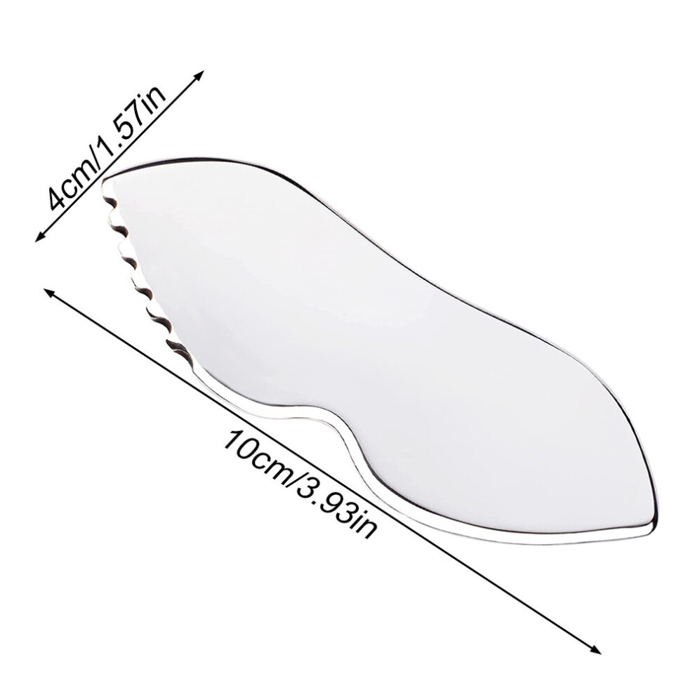 Dechoicelife Stainless Steel Guasha Muscle Massage Relaxing Tool Metal Physical Therapy Tissue Probing Fascia Treatment Scraping Board