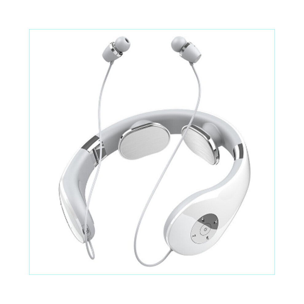 Dechoicelife White (A-) Smart Music Neck And Shoulder Ems Muscle Massager Trainer Relaxation Electric Analgesic Tool Cervical Physiotherapy