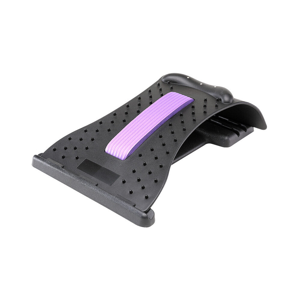 Dechoicelife Purple (A-) Neck Back Massager Stretcher Equipment Massage Shiatsu Stretch Device Cervical Corrector Support Pain Relief Lumbar Acupuncture
