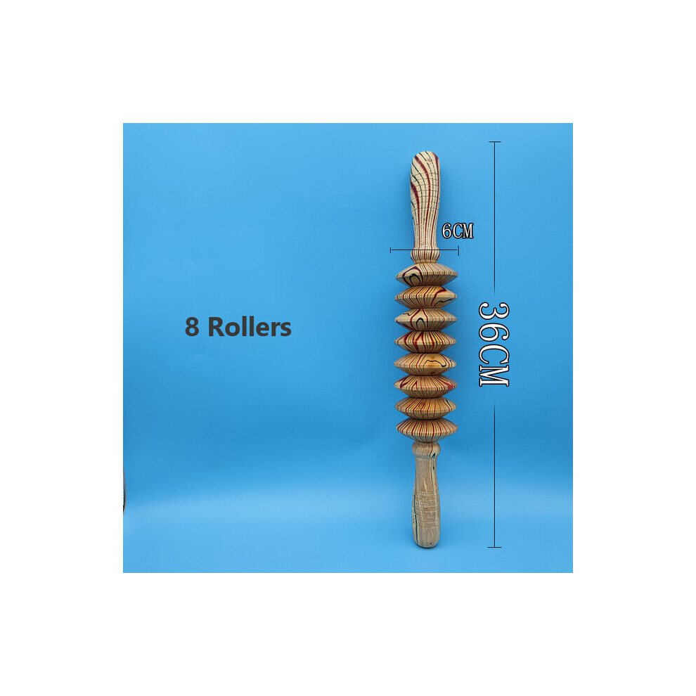 Dechoicelife (A-8 Rollers) Solid Massage Roller Stick Wooden Exercise Roller Sport Injury Gym Body Leg Trigger Point Muscle Roller Sticks Massager