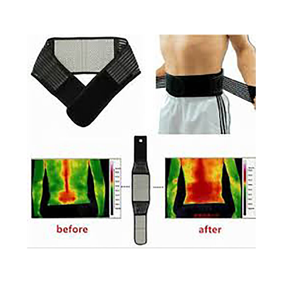 Dechoicelife (A-M) Adjustable Waist Nature Tourmaline Self Heating Magnetic Therapy Support Belt Lumbar Brace Massage Band