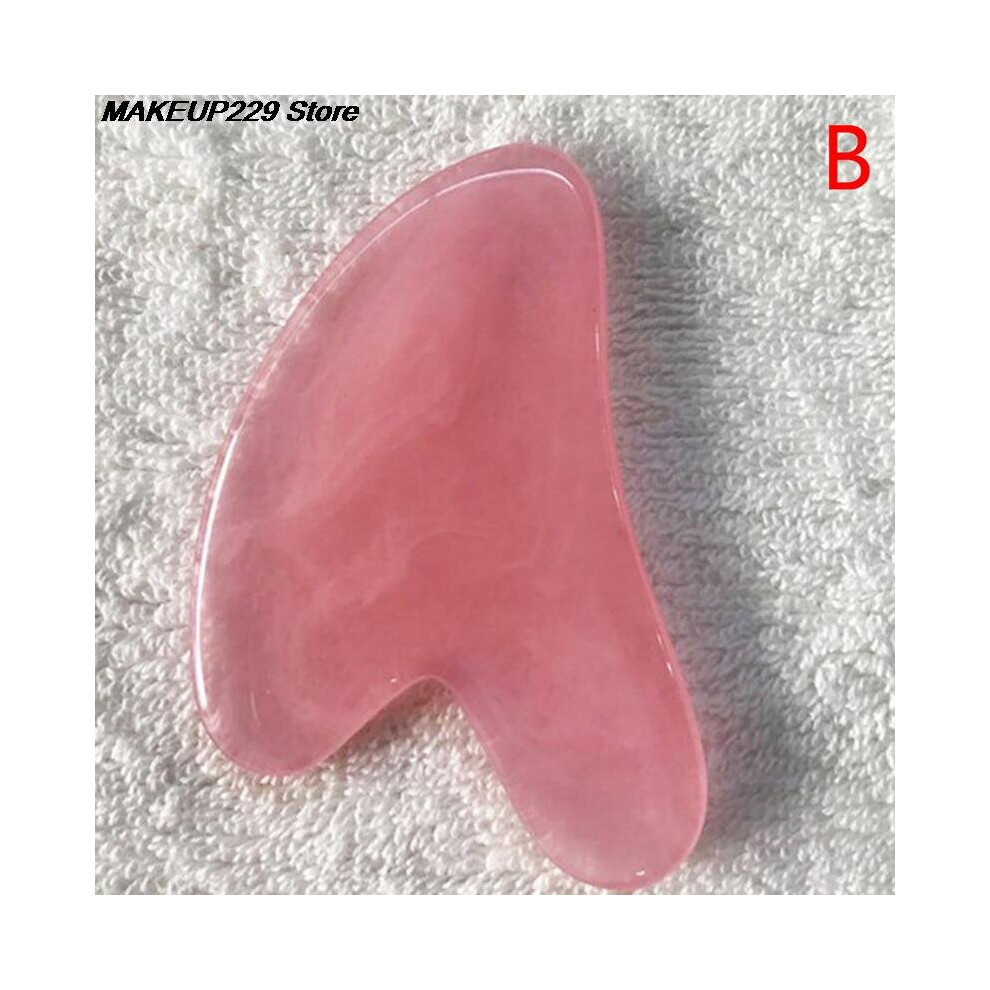 Dechoicelife Red (A-Rose ) Gua Sha Board Facial Scraping Scrapping Plate Face Body Massage Tool Spa Massage Beeswax Guasha Scraping For Neck Back