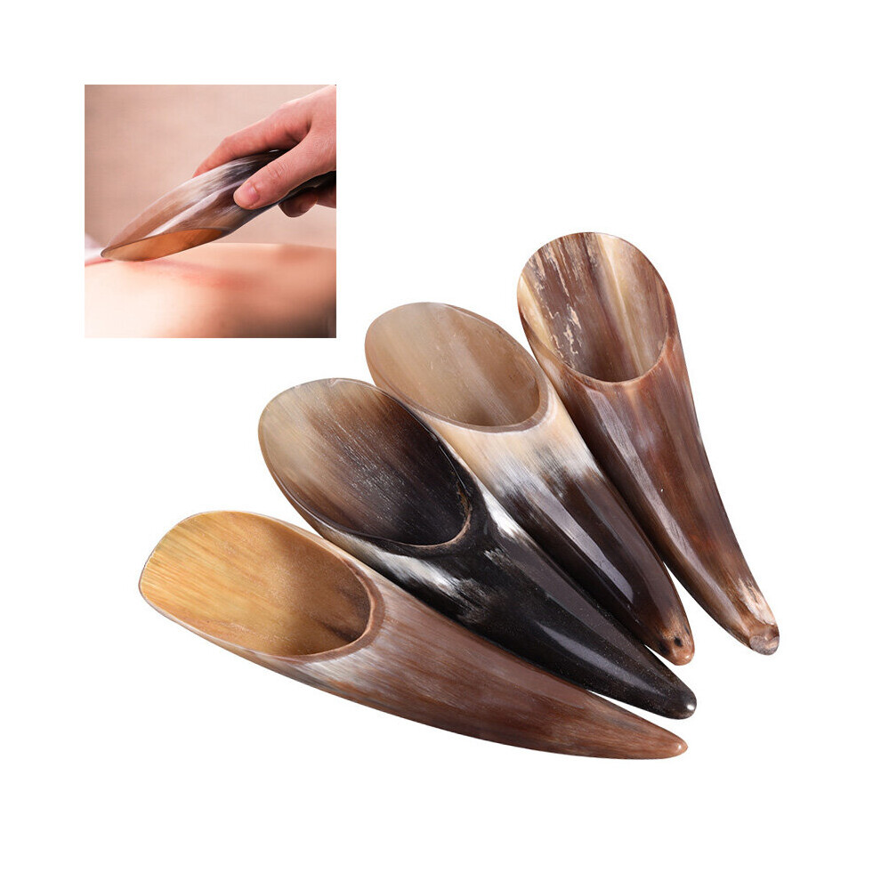 Dechoicelife New Spa Therapy Massager Scraping Board Natural Buffalo Horn No Stress Gua Sha Massage Tool