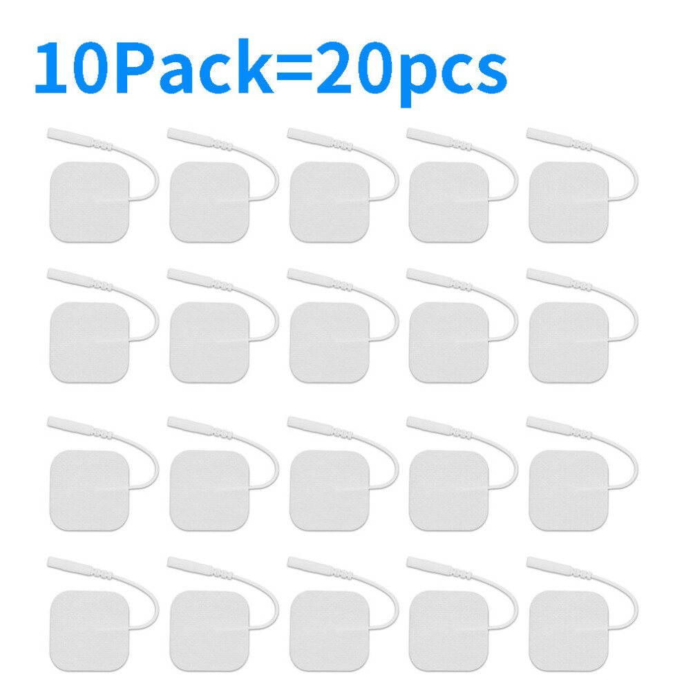(a-10 Pack-20pcs-5x5cm) 10/20/40/100pcs Electrode Pads Replacement for TENS Unit Therapy Machine Muscle Stimulator Massager Patch Health Care 2mm Plug-image-OPC-PC9N9NN-NEW