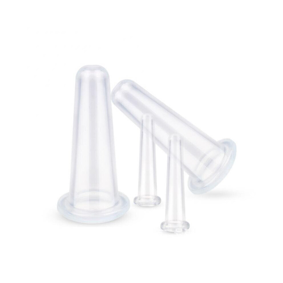 Dechoicelife (A-01) 4Pcs Facial Massage Cans Vacuum Cupping Cans For Massage Silicone Cupping Cup Vacuum Face Massage Cup Durable Health Care Tool