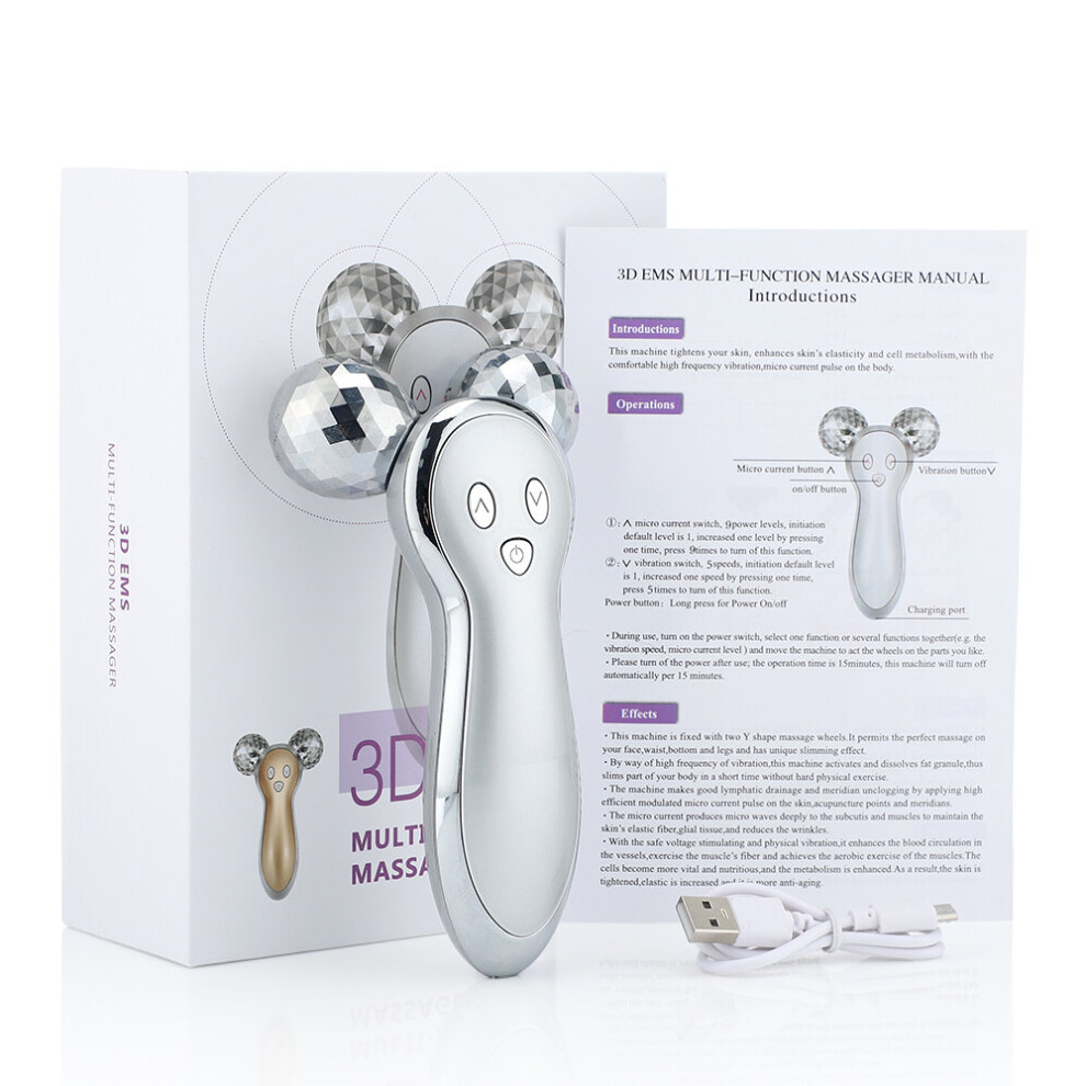 Dechoicelife Micro-Current Roller Massage Face Massage Thin Face Body Shaping Relaxation Lifting Wrinkle Remover Facial Vibration Massage