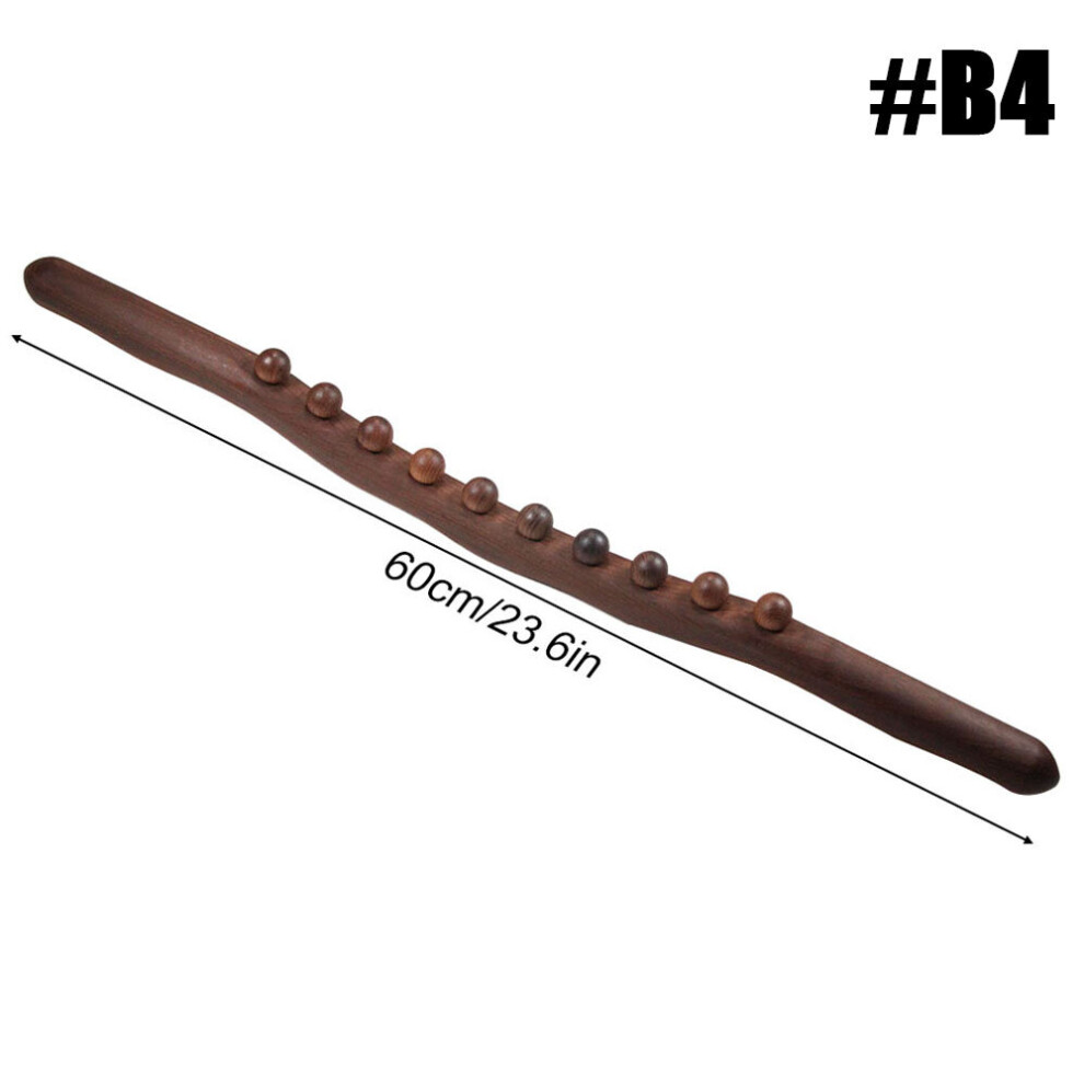 Dechoicelife (A-B4) Wooden Guasha Massage Stick Wood Therapy Scraping Lymphatic Drainage Massager Neck Shoulder Back Leg Muscle Pain Relief Relax
