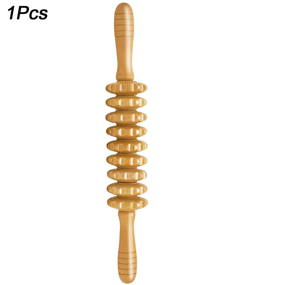 Dechoicelife (A-1Pcs) Wood Therapy Massage Tools,Lymphatic Drainage Massager Tool,Wood Massage Cup Massage Roller Stick Roller Rope Contouring Board