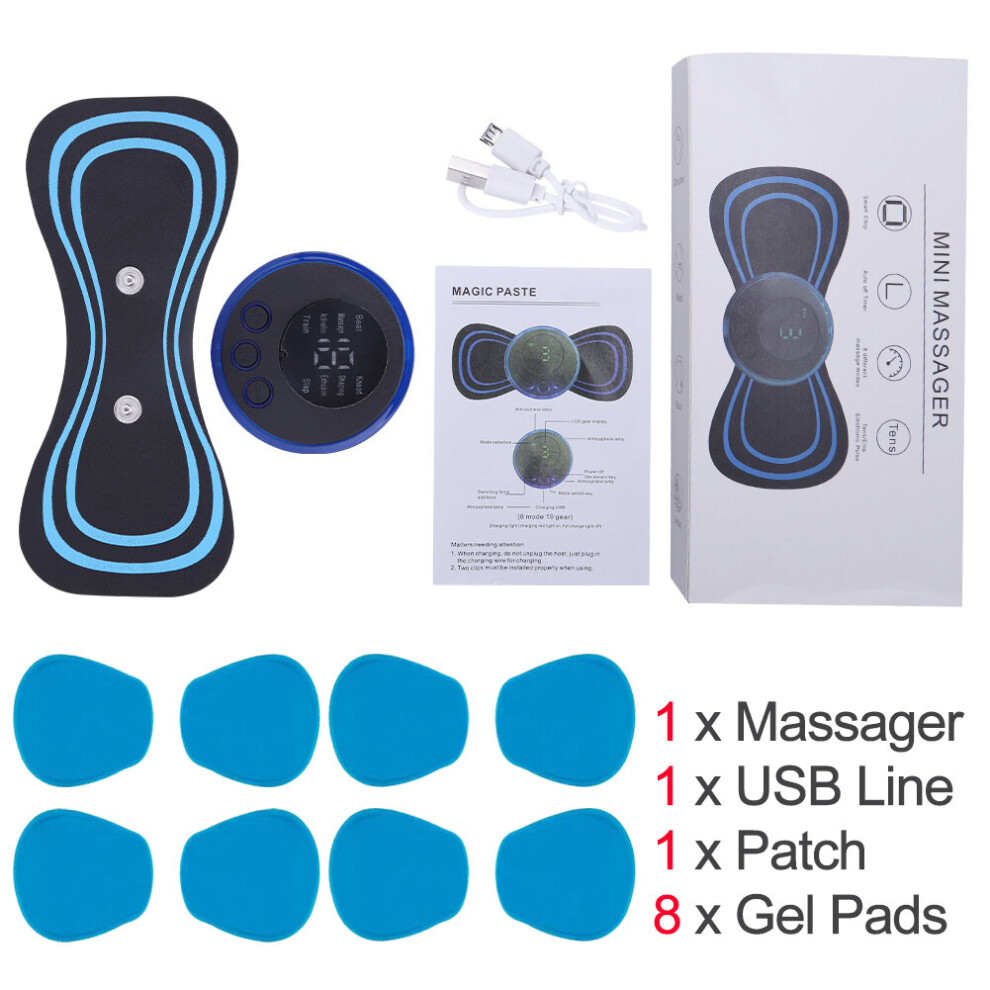 Dechoicelife (A-Purple) Portable Neck Body Massager Muscle Relief Pain Mini Electric Convenient Intelligent Cervical Massage Stickers Meridian Massager