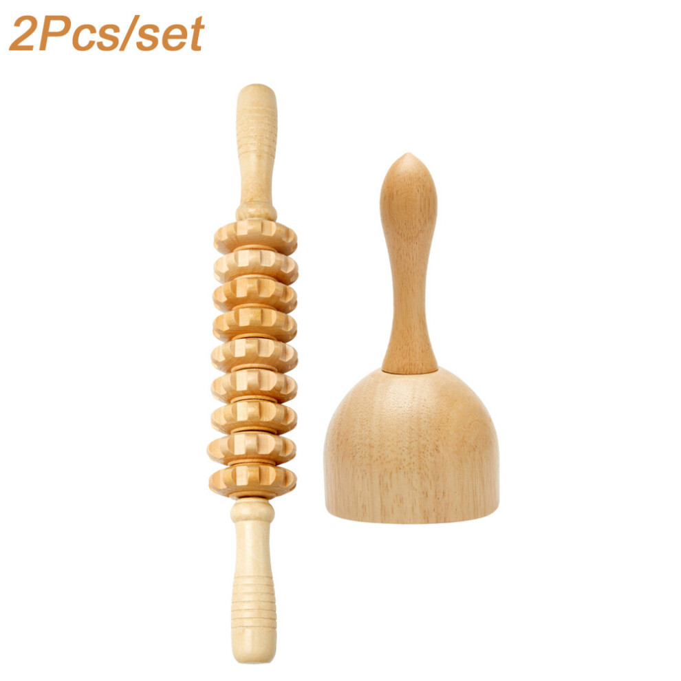 Dechoicelife Blue (A-) Wood Therapy Massage Tools,Wooden Massager Roller,Gua Sha Cup,Maderoterapia Kit For Lymphatic Drainage,Anti Cellulite