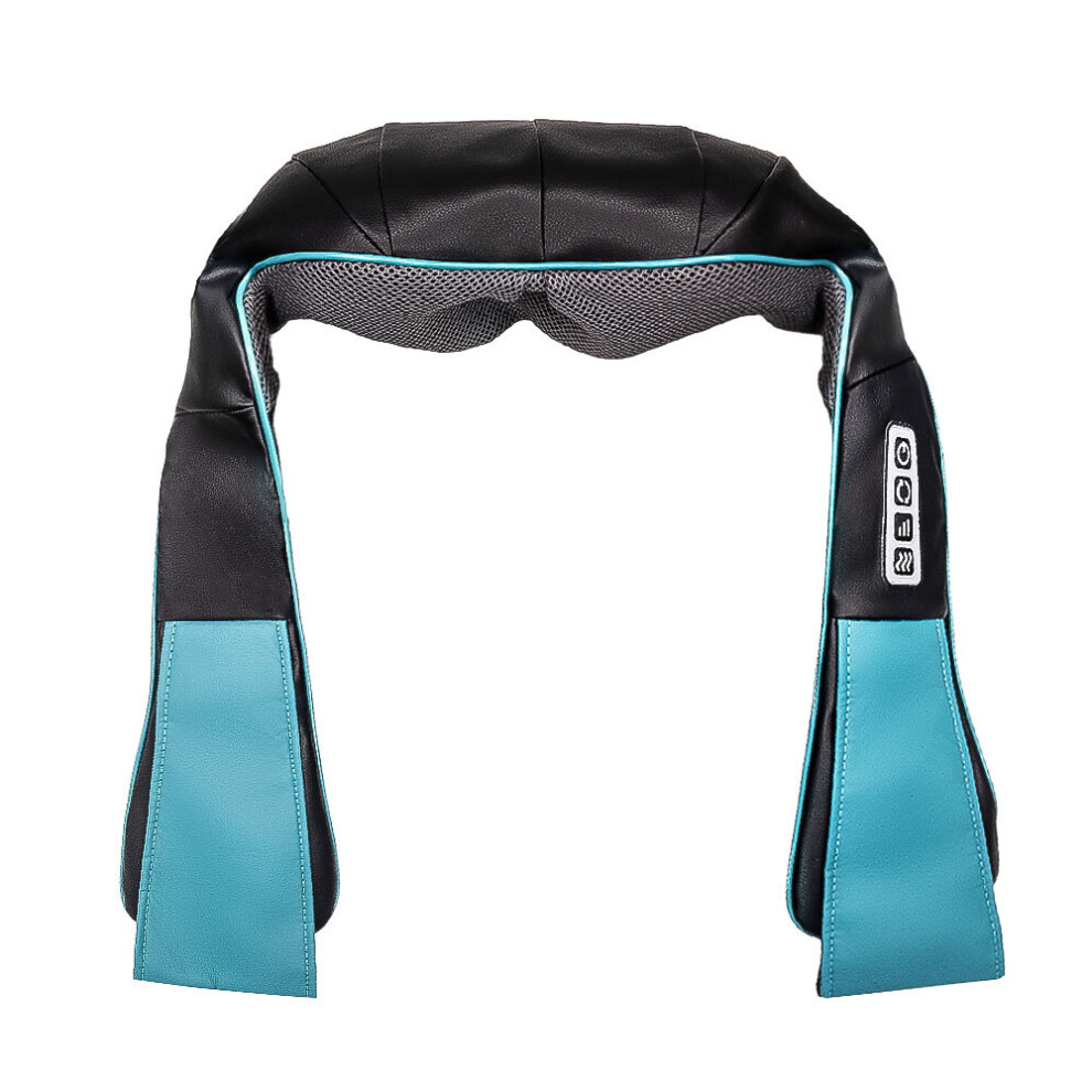 Dechoicelife Blue (A-) U Shape Soothing Electrical Shiatsu Back Neck Shoulder Body Massager Infrared Heated 4D Kneading Car/Home Massage Shawl