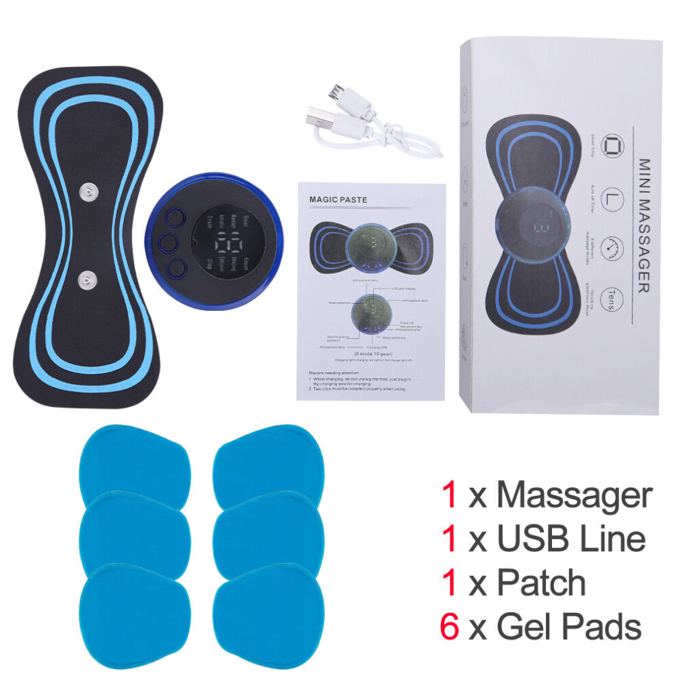 Dechoicelife Pink (A-) Portable Neck Body Massager Muscle Relief Pain Mini Electric Convenient Intelligent Cervical Massage Stickers Meridian Massager