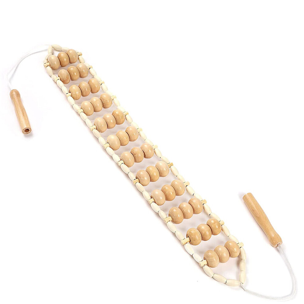 Dechoicelife Tcare Wood Therapy Massager Back Massage Roller Handmade Massage Rollers Rope Wooden Massagers Tool For Body Muscle Pain Relief