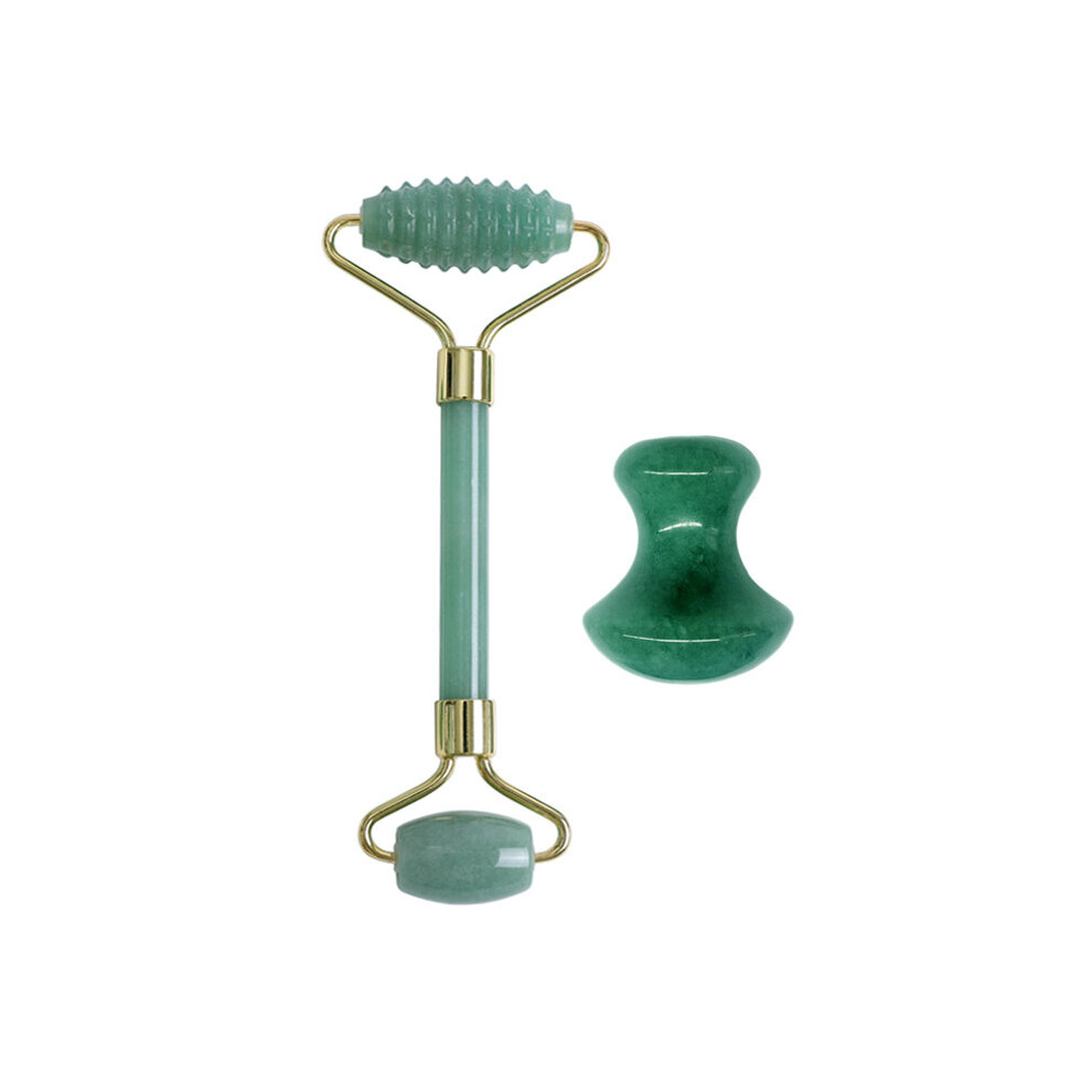 Dechoicelife (A-Type J) Aventurine Jade Roller Massager For Face Gouache Scraper Natural Gouache Stone Facial Massage Roller Gua Sha Scraper Face Roller