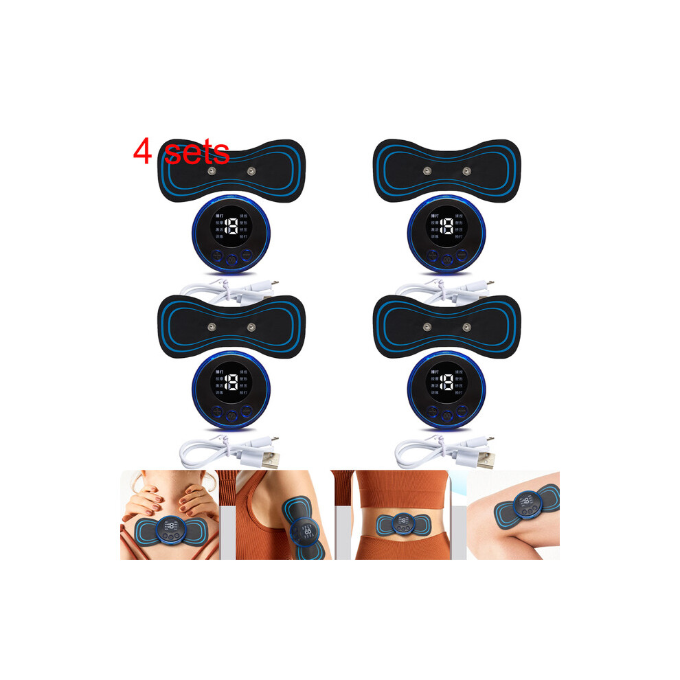 Dechoicelife (A-4 Sets) Neck Rechargeable Massager Electric Neck Massage Ems Cervical Vertebra Massage Patch For Muscle Pain Relief,Support