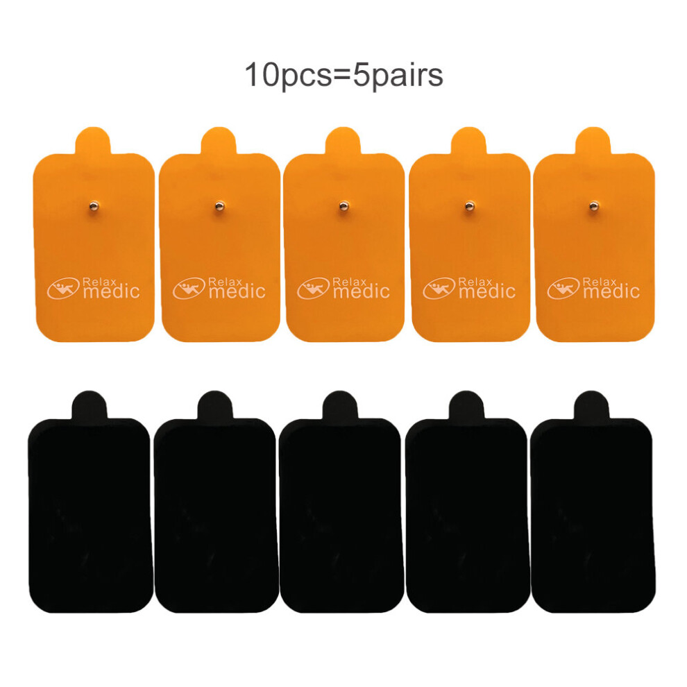 Dechoicelife (A-10Pcs(5Pairs)) Reusable Physiotherapy Electrode Pads Massage Patch For Tens Machine Muscle Electrostimulator Electric Body Massager Accessories