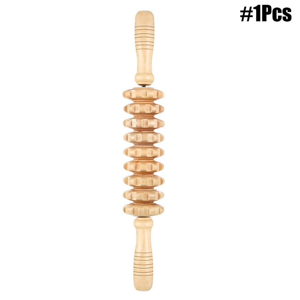 Dechoicelife Black (A-) Wood Therapy Massage Tools Professional Wooden Maderoterapia Massager - Thigh Waist Sculpting,Anti Cellulite,Lymphatic Drainage