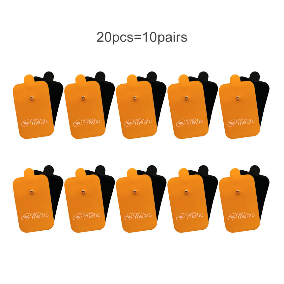 Dechoicelife (A-20Pcs(10Pairs)) Reusable Physiotherapy Electrode Pads Massage Patch For Tens Machine Muscle Electrostimulator Electric Body Massager Accessories