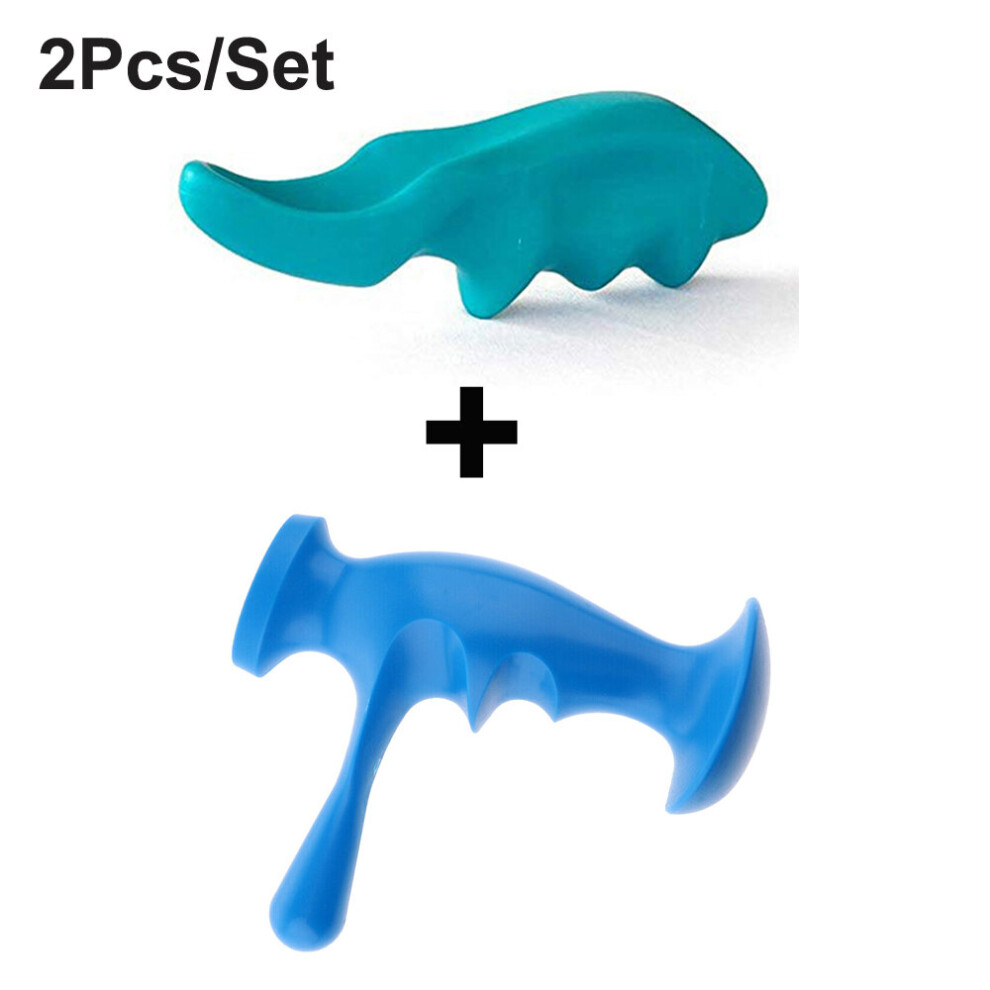 Dechoicelife (A-2Pcs-Set) Handheld Deep Tissue Massage Tool Self Massager Trigger Point Reflexology Body Long Arm Effective Home Spa Self Massager Tool