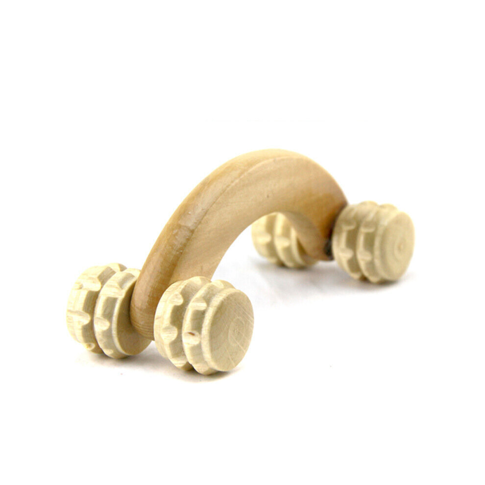 Dechoicelife (A-A) Wooden Handheld Body Roller Massager Arm Leg Back Foot Hand Neck Shoulder Muscle Pain Relief Massage Tool