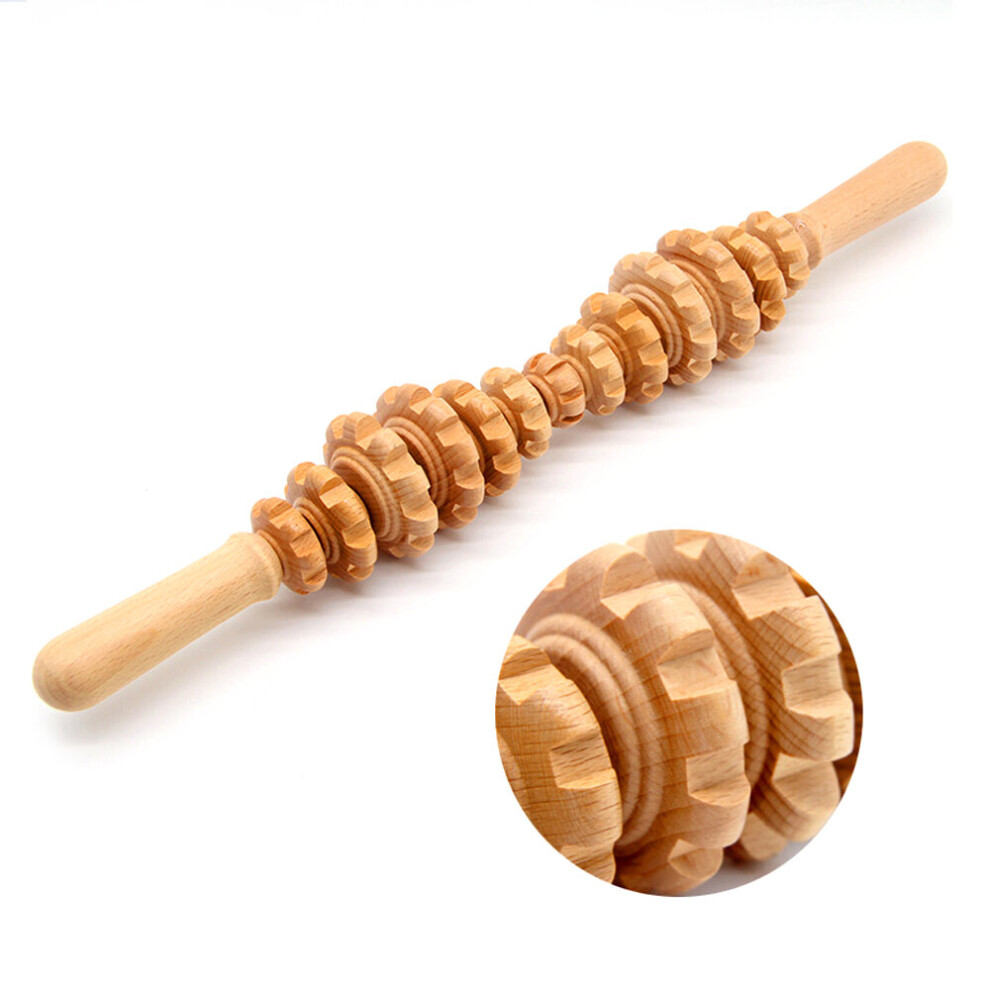 Dechoicelife Oval Wooden Massage Roller,Multi-Functional Body Roller For Cellulite, Muscle Tension Support,Natural Massager For Women And Men