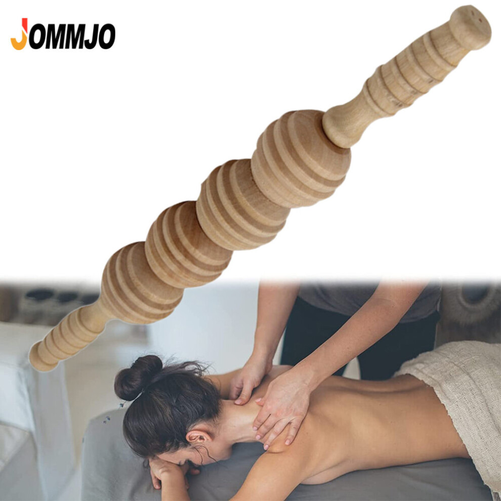 Dechoicelife Jommjo Wood Massager Roller Handheld Cellulite Blasters Massage Trigger Point Manual Muscle Release Roller Stick Massager